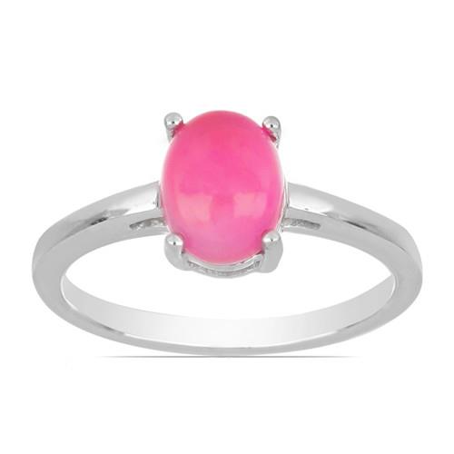 BUY STERLING SILVER NATURAL PINK ETHIOPIAN OPAL GEMSTONE RING